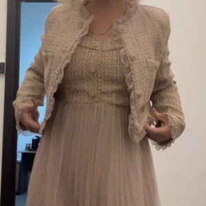 Retro 2 pieces dress and cropped blazer brand new no tag